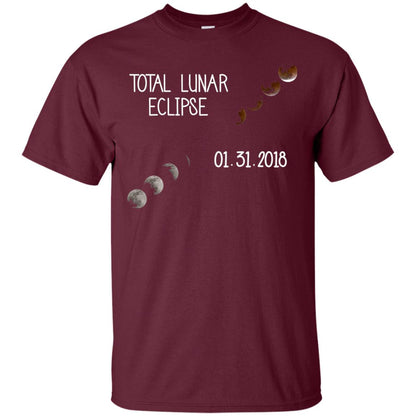 Total Lunar Eclipse 01-31-2018 Celebration Shirt Maroon