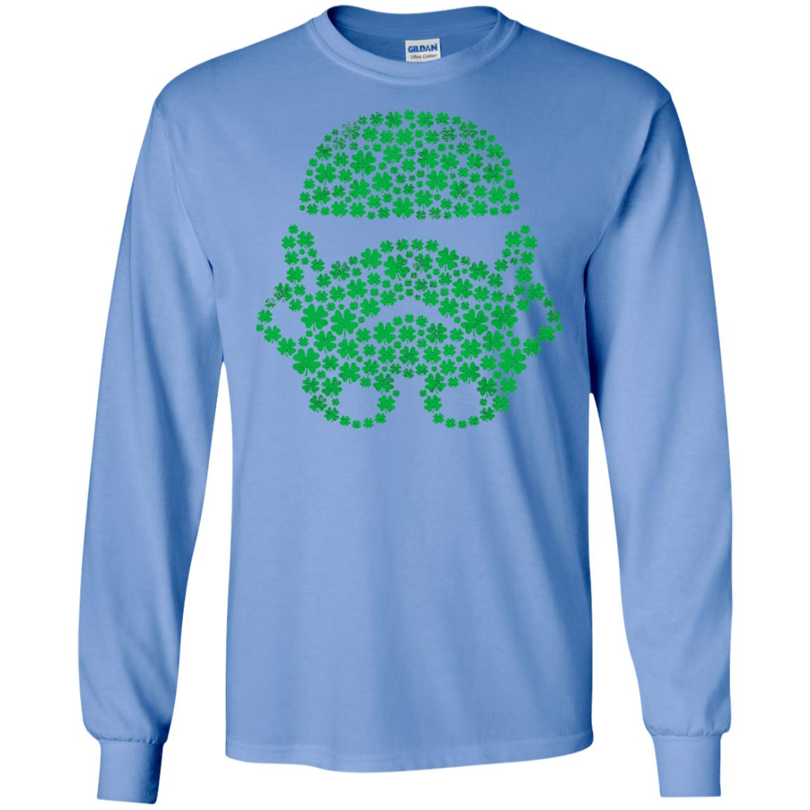 Stormtrooper Clovers St. Patrick_s Graphic T-shirt Carolina Blue
