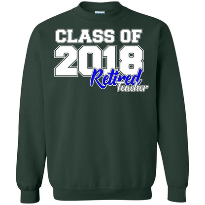 Retirement T-shirt Class Of 2018 Retired Teacher Forest Green