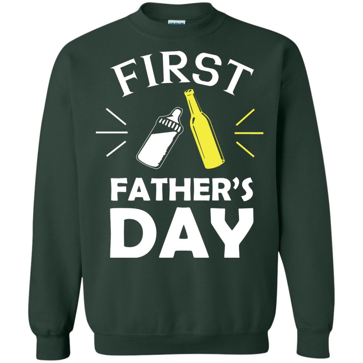 First Father's Day Shirt Forest Green