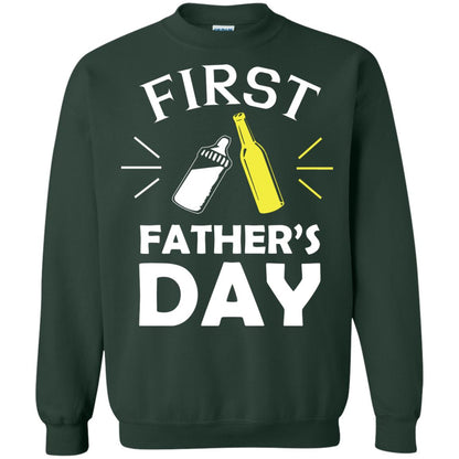 First Father's Day Shirt Forest Green