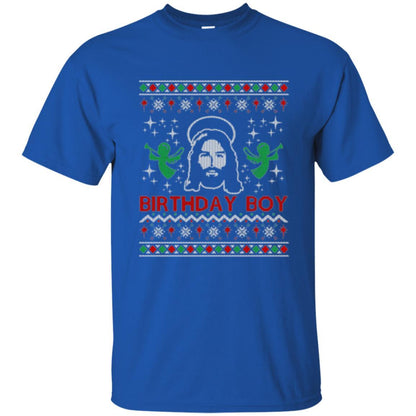 Christmas T-shirt Jesus Birthday Boy Ugly Christmas Sweater Royal