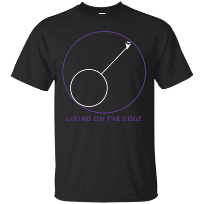 Gamer T-shirt Living On The Edge Run From The Storm Black