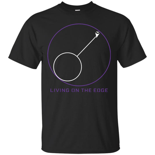 Gamer T-shirt Living On The Edge Run From The Storm Black