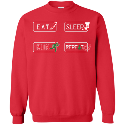 Christmas T-Shirt Eat Sleep Run Repeat Red