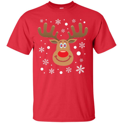 Christmas T-shirt Reindeer Merry Christmas Red
