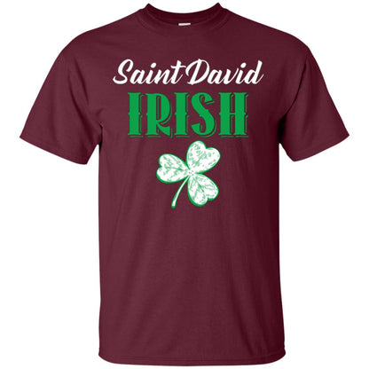 Saint Patrick's Day T-shirt Saint David Irish Maroon