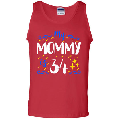 My Mommy Is 34 34th Birthday Mommy Shirt For Sons Or Daughters Red