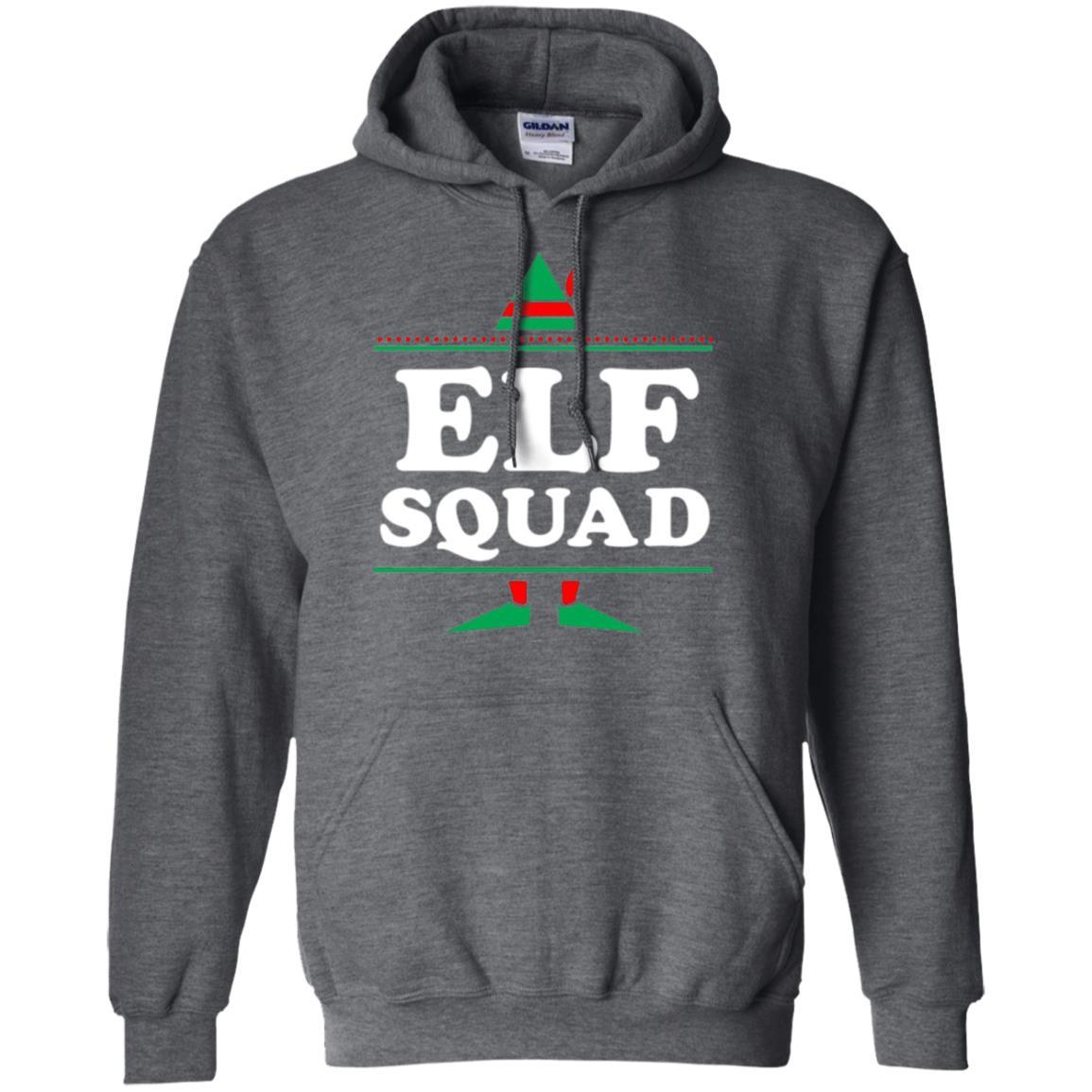 Christmas T-shirt Elf Squad Holiday Family Group Matching Dark Heather