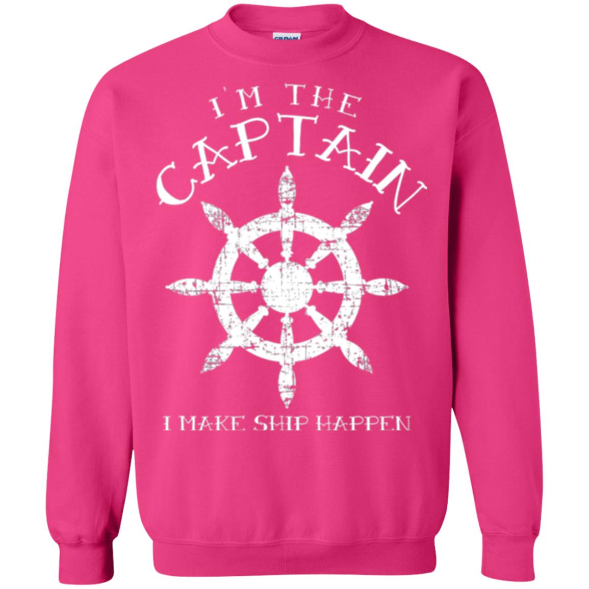 Funny Boating Gift I_m The Captain I Make Ship Happen Shirt Heliconia