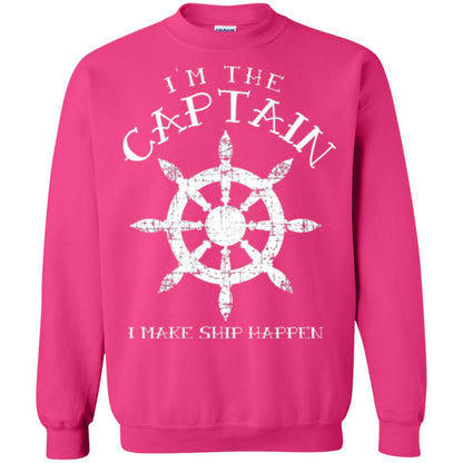 Funny Boating Gift I_m The Captain I Make Ship Happen Shirt Heliconia