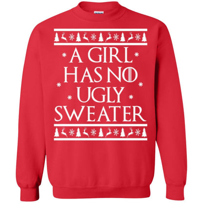 Christmas T-shirt A Girl Has No Ugly Sweater Red