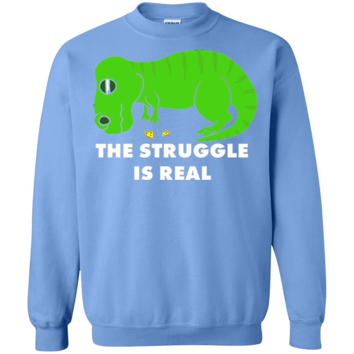 Funny Dinosaus T-shirt The Struggle Is Real Carolina Blue