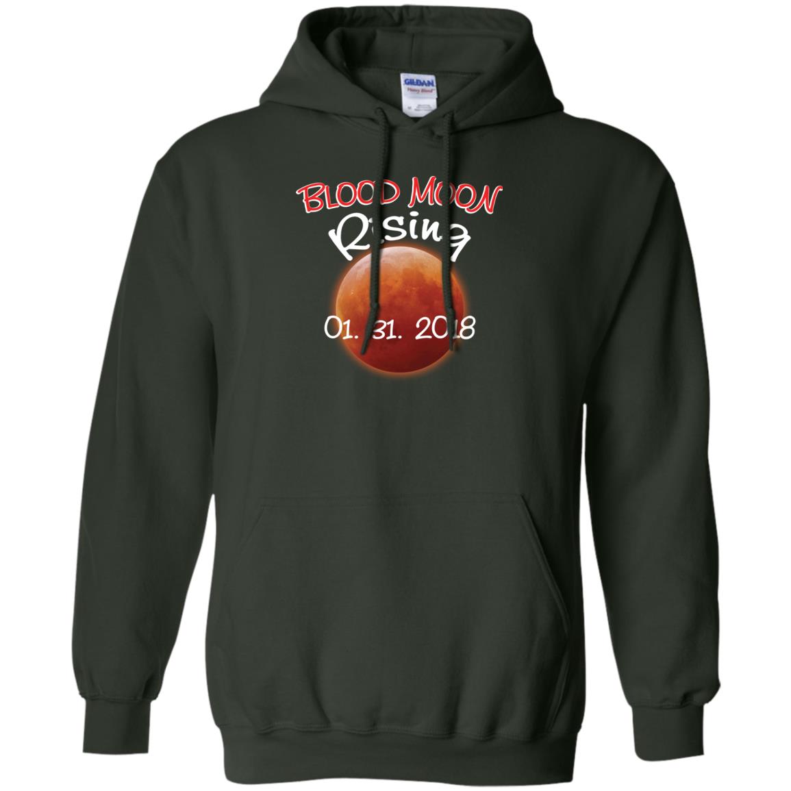 Blood Moon T-shirt Rising 01.31.2018 Forest Green