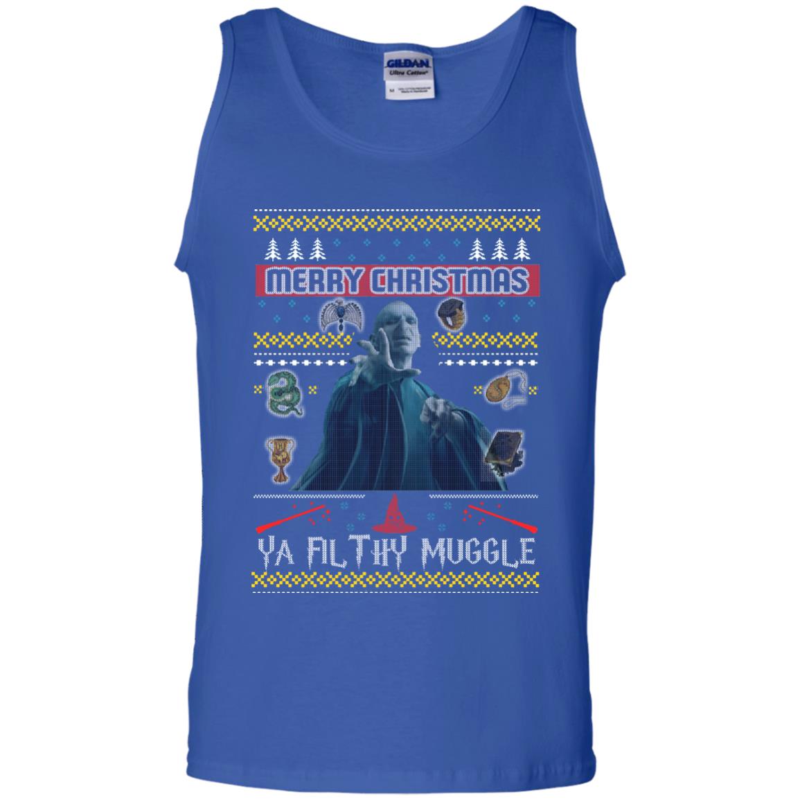 Merry Christmas Ya Filthy Muggle Harry Potter Fan T-shirtG220 Gildan 100% Cotton Tank Top