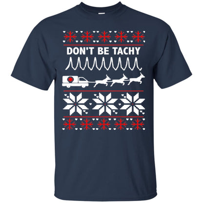Cardiac Nurse T-shirt Don_t Be Tachy Navy