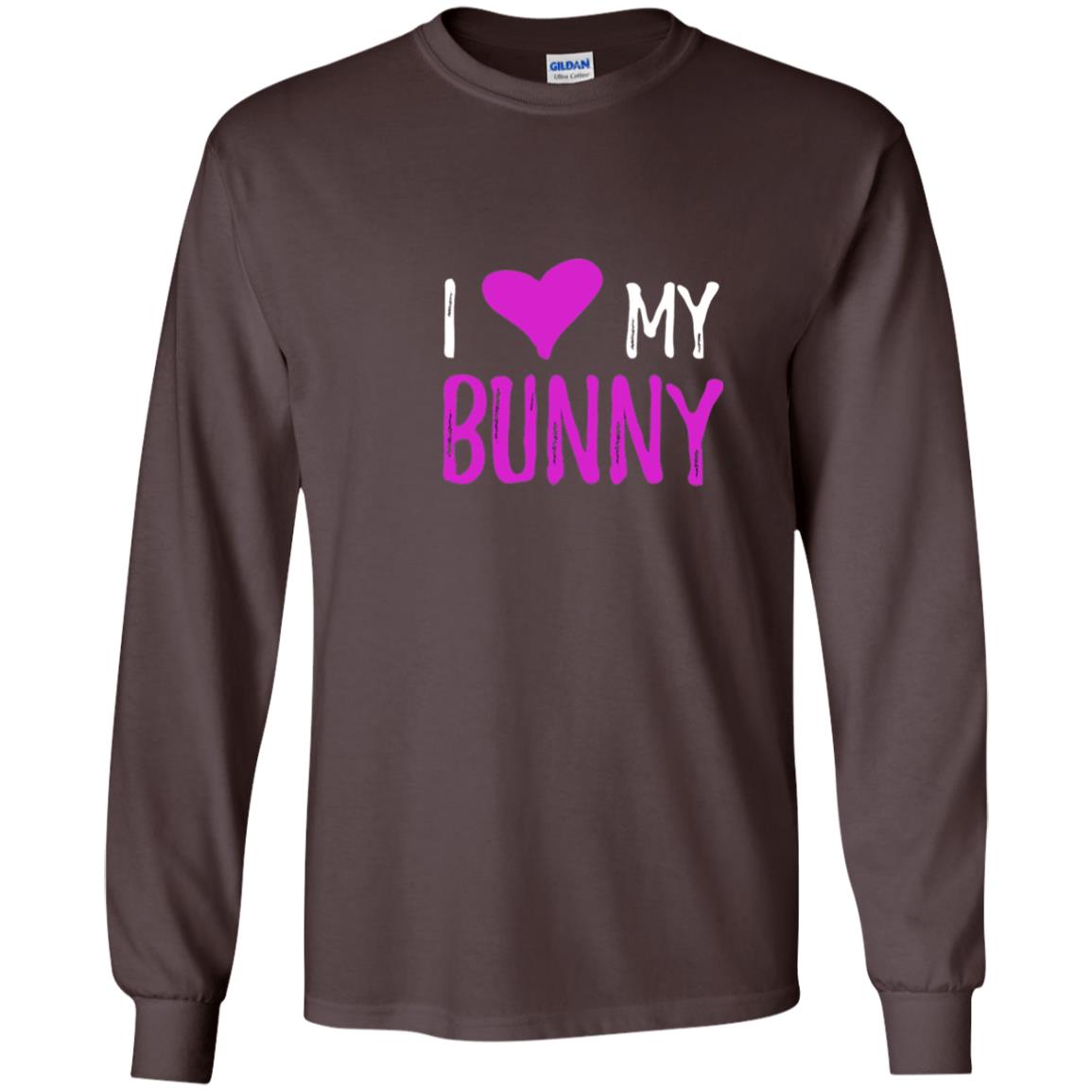Bunny Rabbit Mom Shirt I Love My Bunny Dark Chocolate