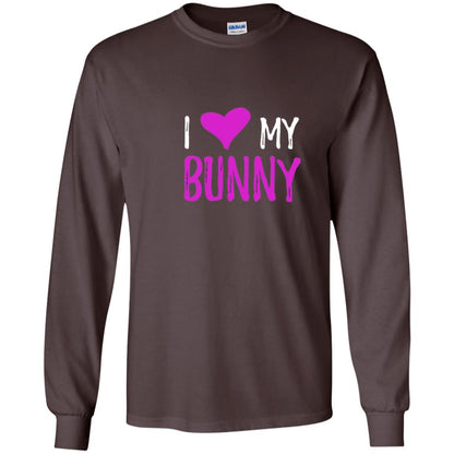 Bunny Rabbit Mom Shirt I Love My Bunny Dark Chocolate