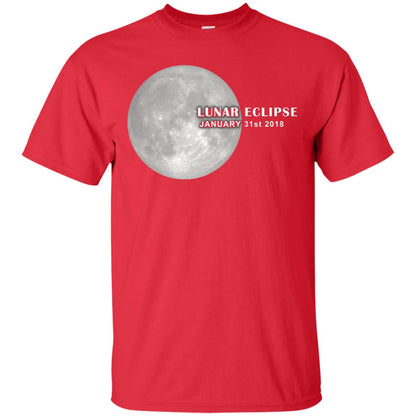 Eclipse January 31st 2018 Total Lunar Eclipse Shirts Red