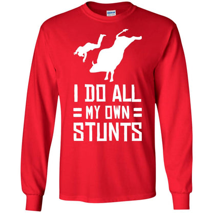 Bull Rider Shirt I Do All My Own Stunts Red