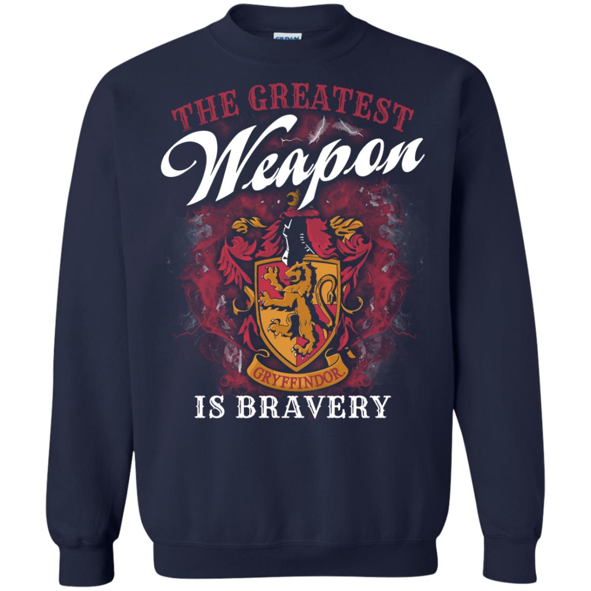 The Greatest Weapon Is Bravery Harry Potter Fan T-shirtG180 Gildan Crewneck Pullover Sweatshirt 8 oz.