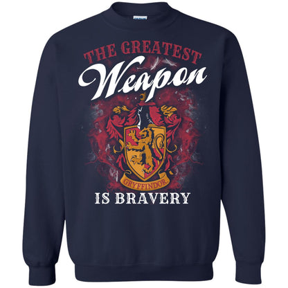 The Greatest Weapon Is Bravery Harry Potter Fan T-shirtG180 Gildan Crewneck Pullover Sweatshirt 8 oz.