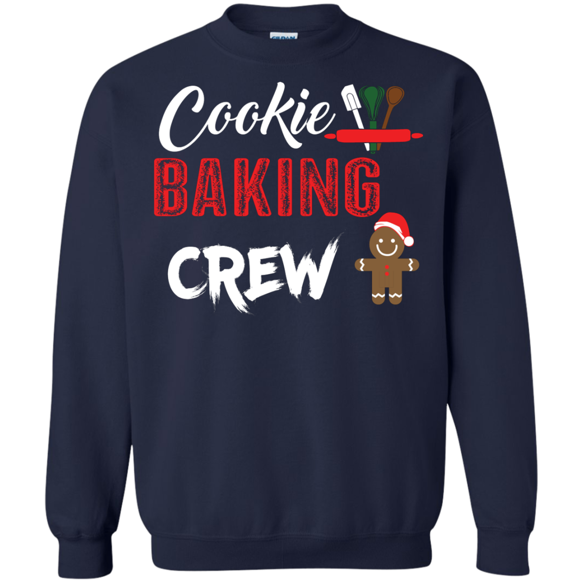 Christmas T-Shirt Cookie Baking Crew Navy