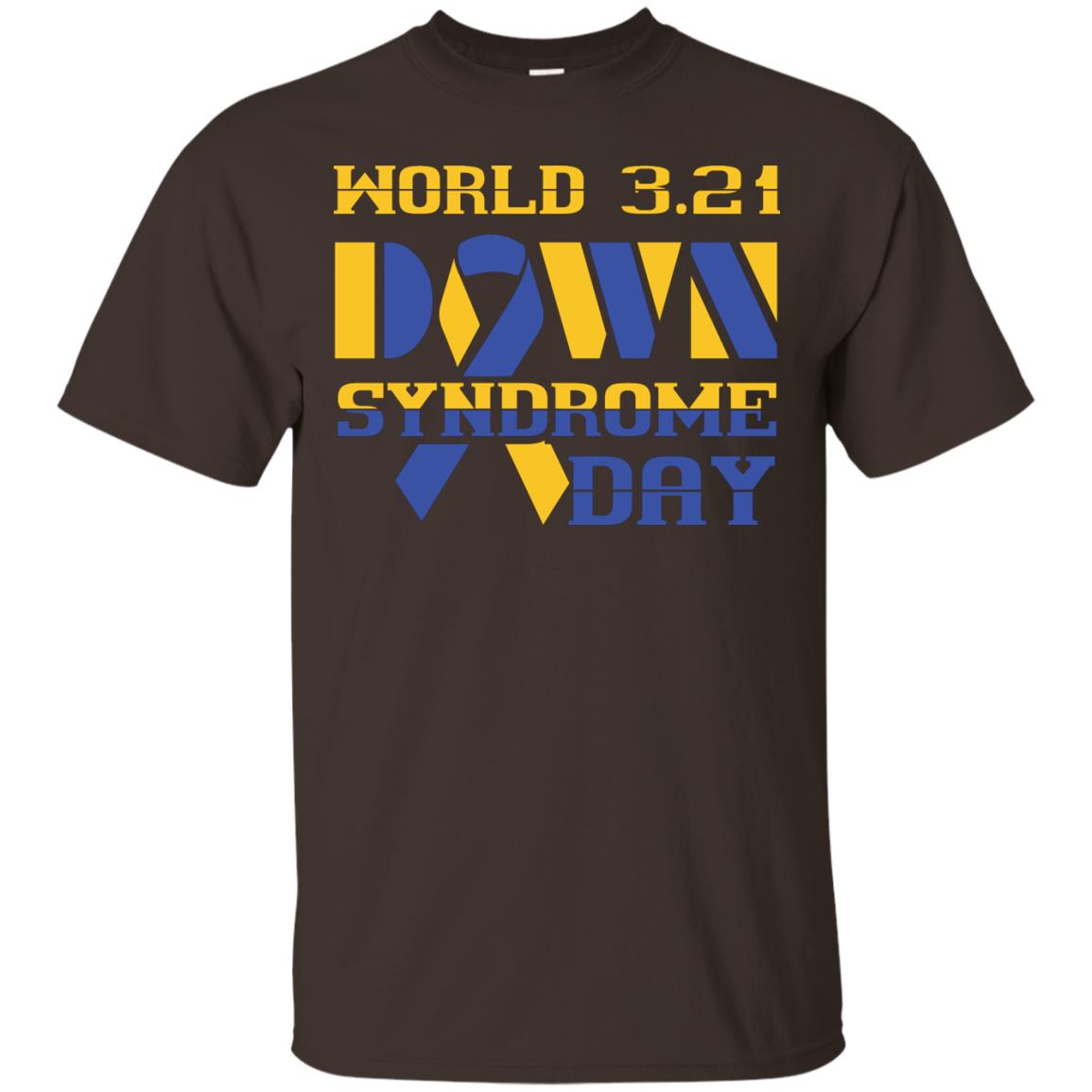 World 3.21 Down Syndrome Day Gift Shirt For Men Or Women Dark Chocolate