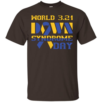 World 3.21 Down Syndrome Day Gift Shirt For Men Or Women Dark Chocolate