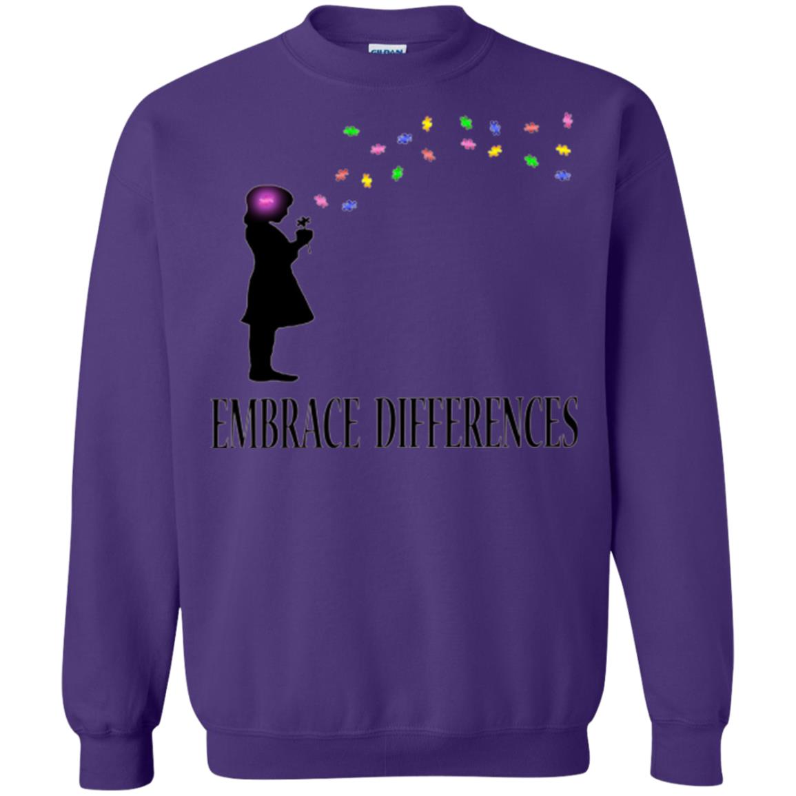 Embrace Differences Shirt Proud Autism Awareness T-shirt Purple