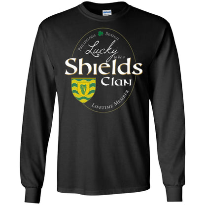 St Patricks Day T-shirt Shields Clan Lucky Lifetime Member T-shirt Black