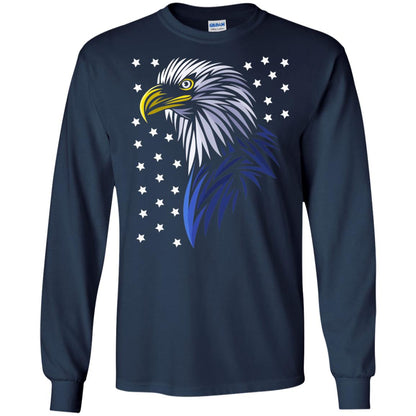 Usa Eagle Flag Stars T-shirt Tribal Style T-shirt Navy