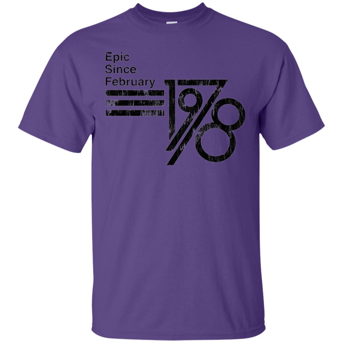 Epic Since February 1978 Birthday Gift T-shirt Purple