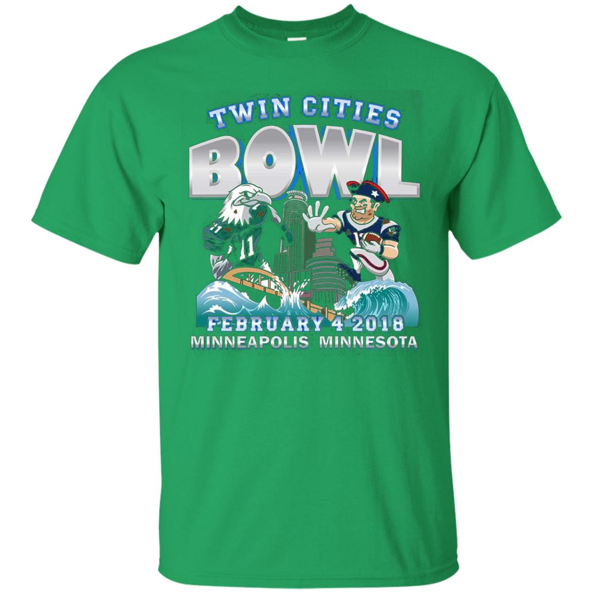 Football Lover T-shirt Twin Cities Bowl Irish Green
