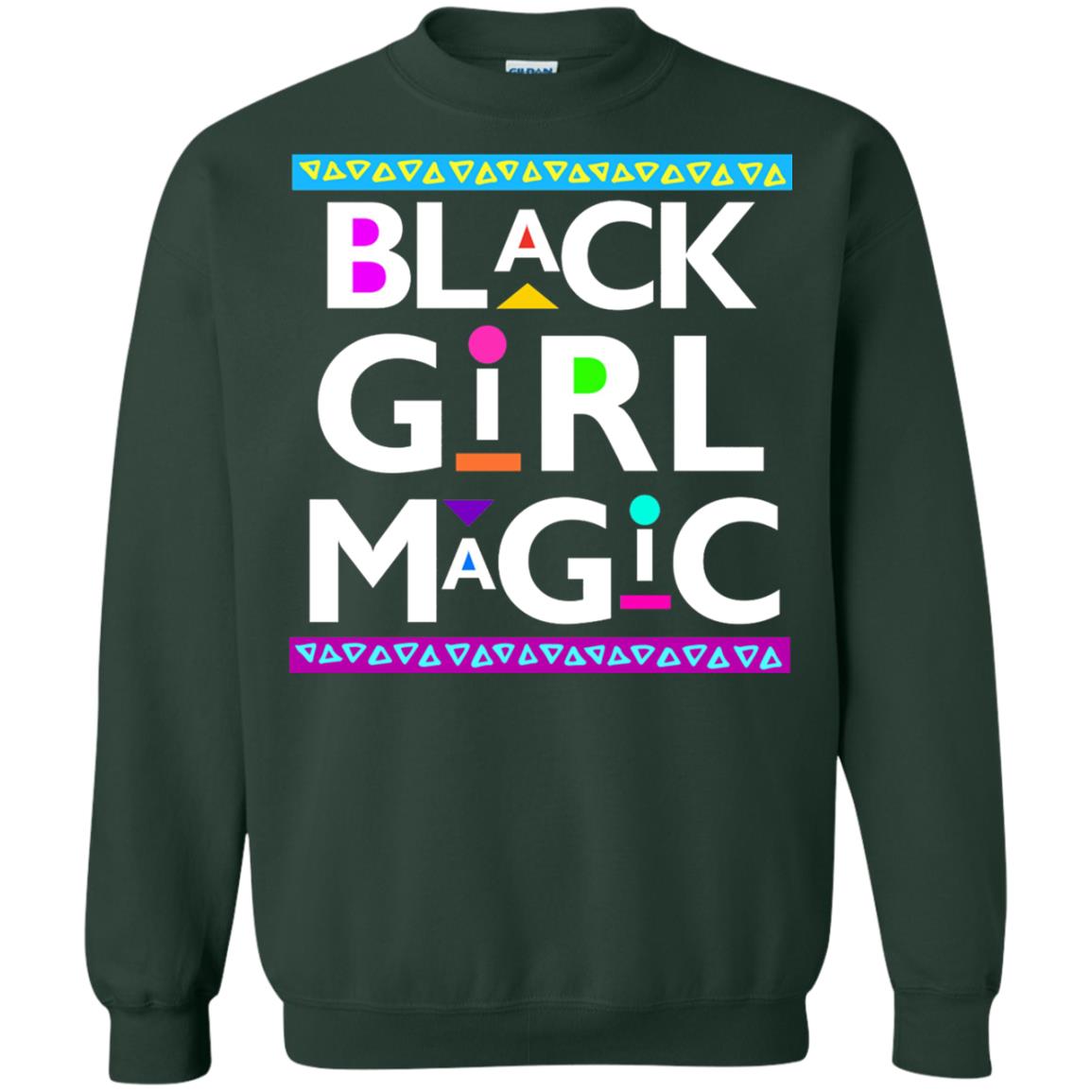Black Girl Magic T-shirt Women_s Black History Forest Green