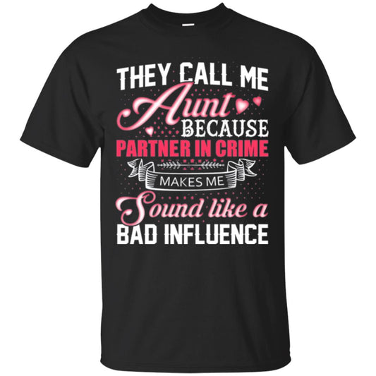 Aunt T-shirt They Call Me Aunt Black
