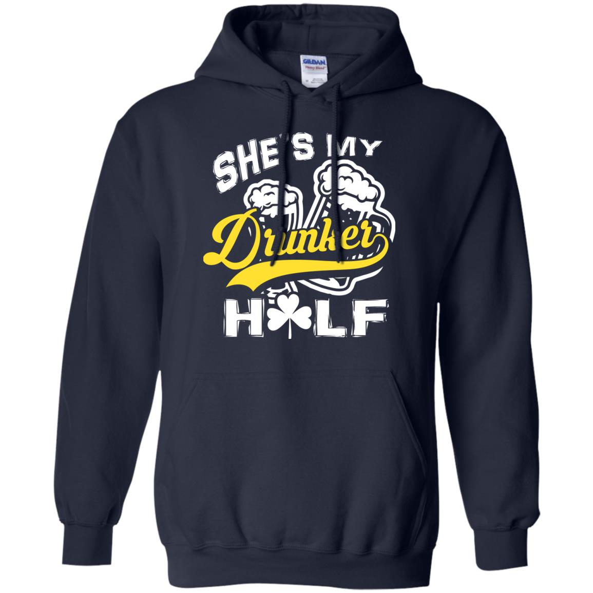 She_s My Drunker Half Saint Patrick_s Day T-shirt Navy