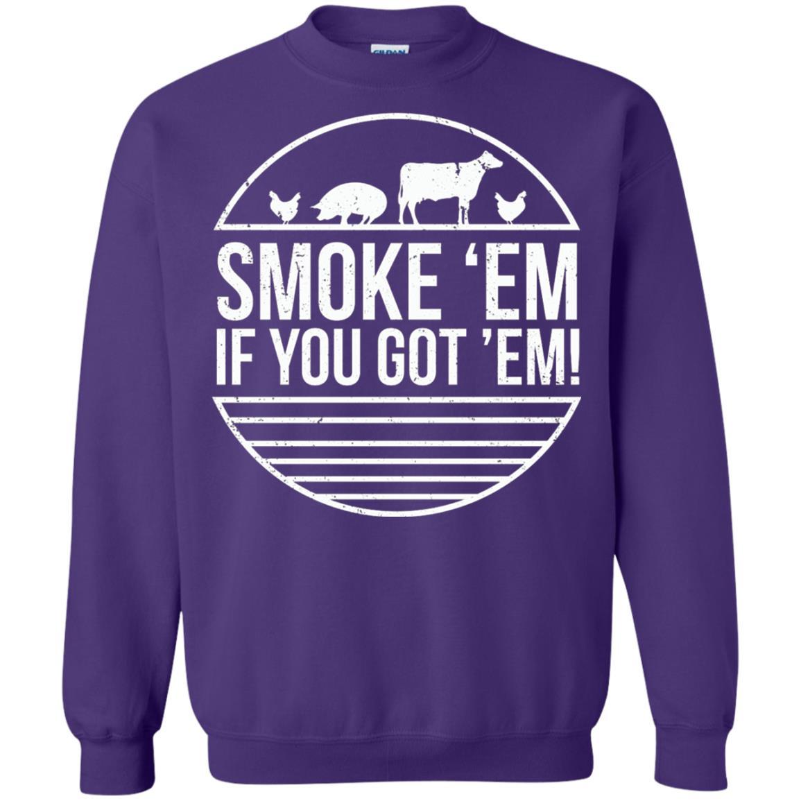 Bbq T-shirt Smoke 'em If You Got 'em Purple