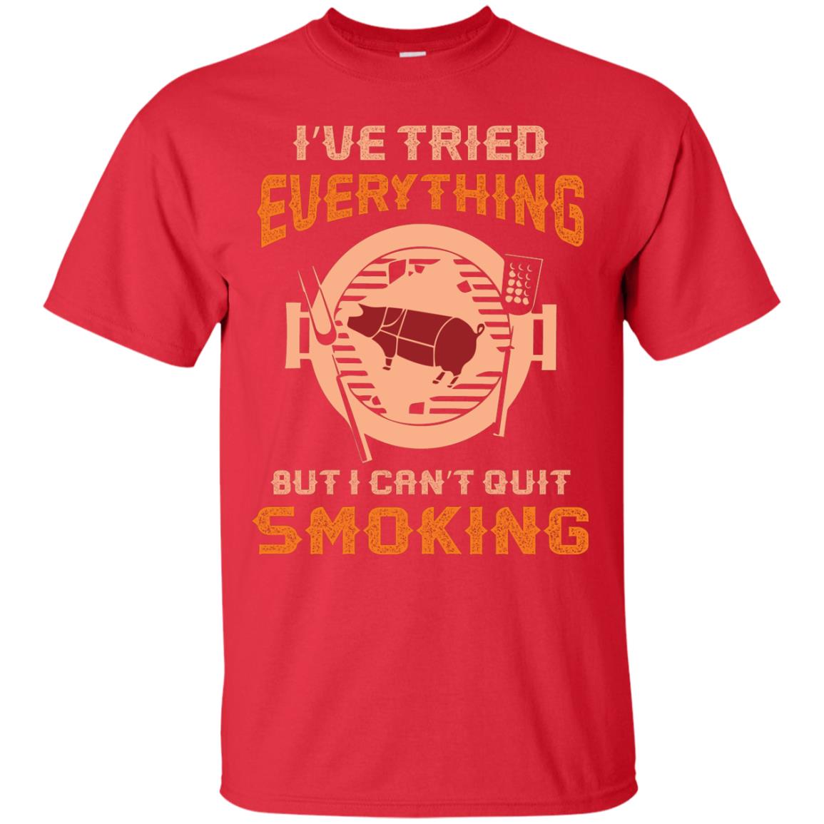 I Can’t Quit Smoking Barbecue Party T-shirt Red