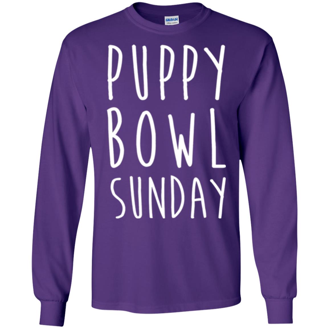 Football Dog Lover T-shirt Puppy Bowl Sunday T-shirt Purple