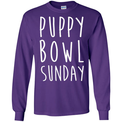 Football Dog Lover T-shirt Puppy Bowl Sunday T-shirt Purple