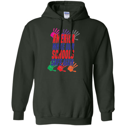 America Make Our Schools Safe Again Gu Control T-shirt Forest Green