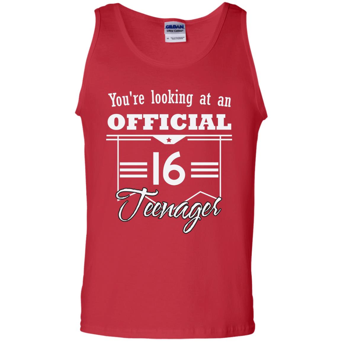 You're Looking At An Official 16 Teenager 16th Birthday Shirt Red