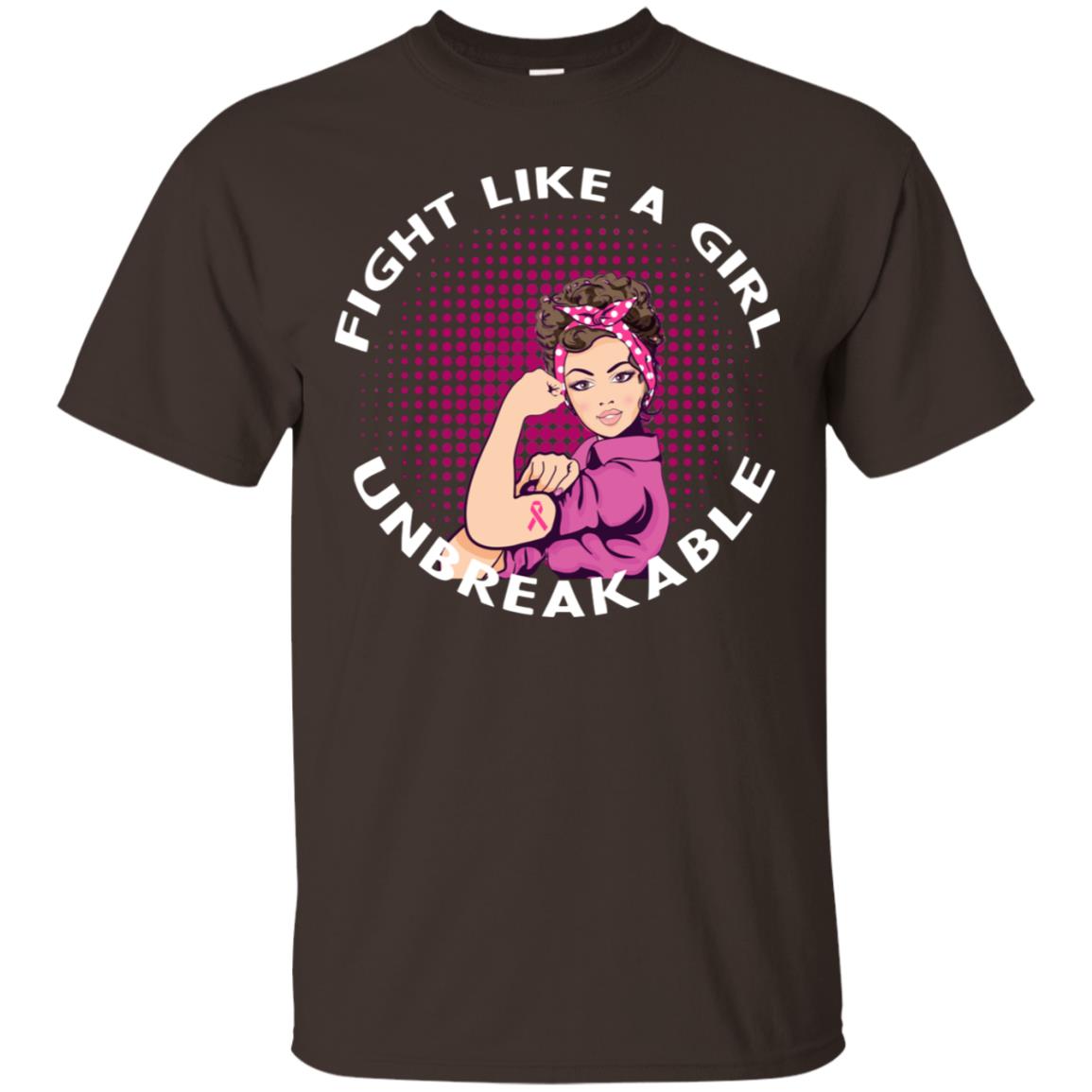 Fight Like A Girl Unbreakable Breast Awareness Shirt Dark Chocolate