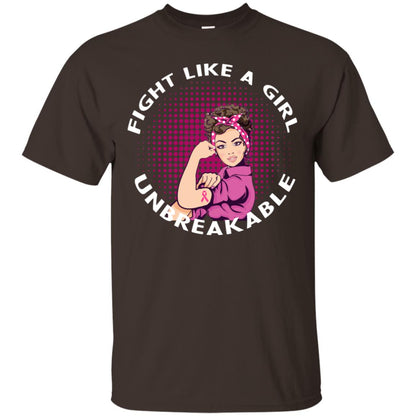 Fight Like A Girl Unbreakable Breast Awareness Shirt Dark Chocolate