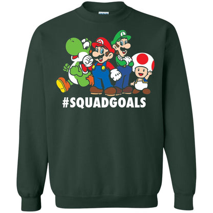 Nintendo Super Mario Luigi #squadgoals Gamer T-shirt Forest Green