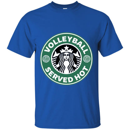 Volleyball Lovers T-shirt Served Hot Royal