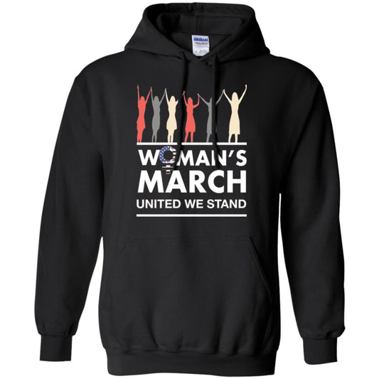 Women's March United We Stand Hot 2017 Women's Right T-shirt Black