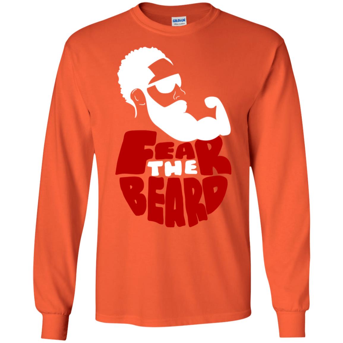 Fear The Beard No Shave November Gift Shirt For Mens Orange