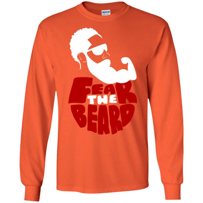 Fear The Beard No Shave November Gift Shirt For Mens Orange